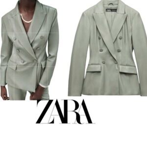 Zara Women's Sage Double-Breasted Blazer